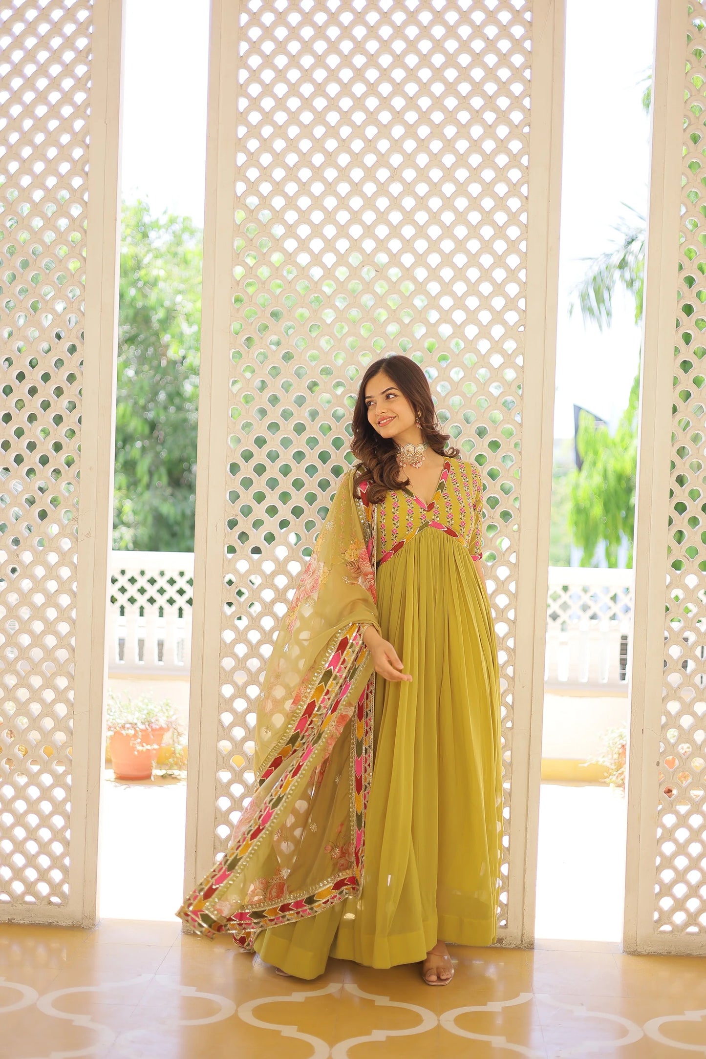 PREMIUM DESIGNER GOWN WITH DUPATTA(WARED343)