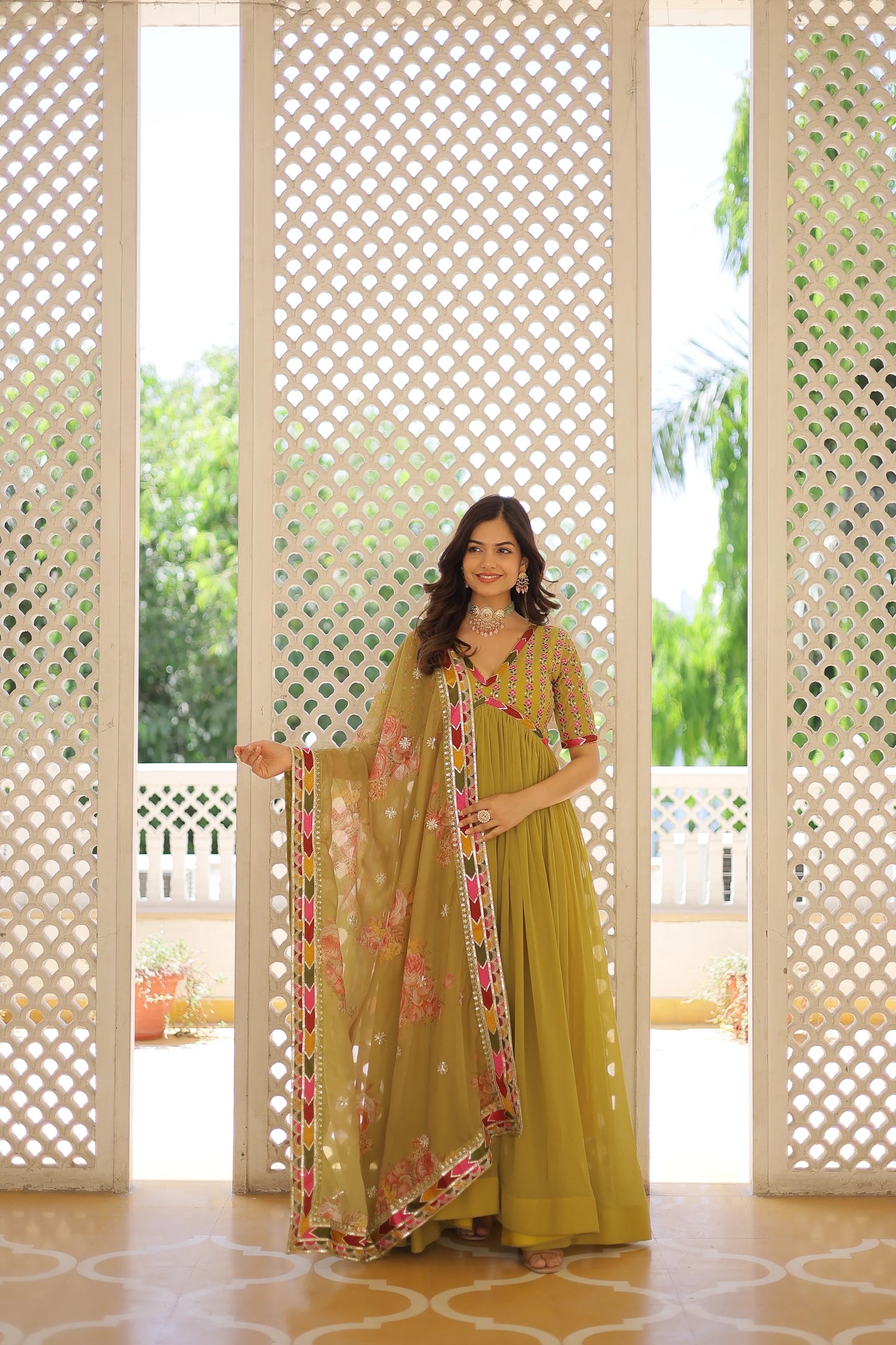 PREMIUM DESIGNER GOWN WITH DUPATTA(WARED343)