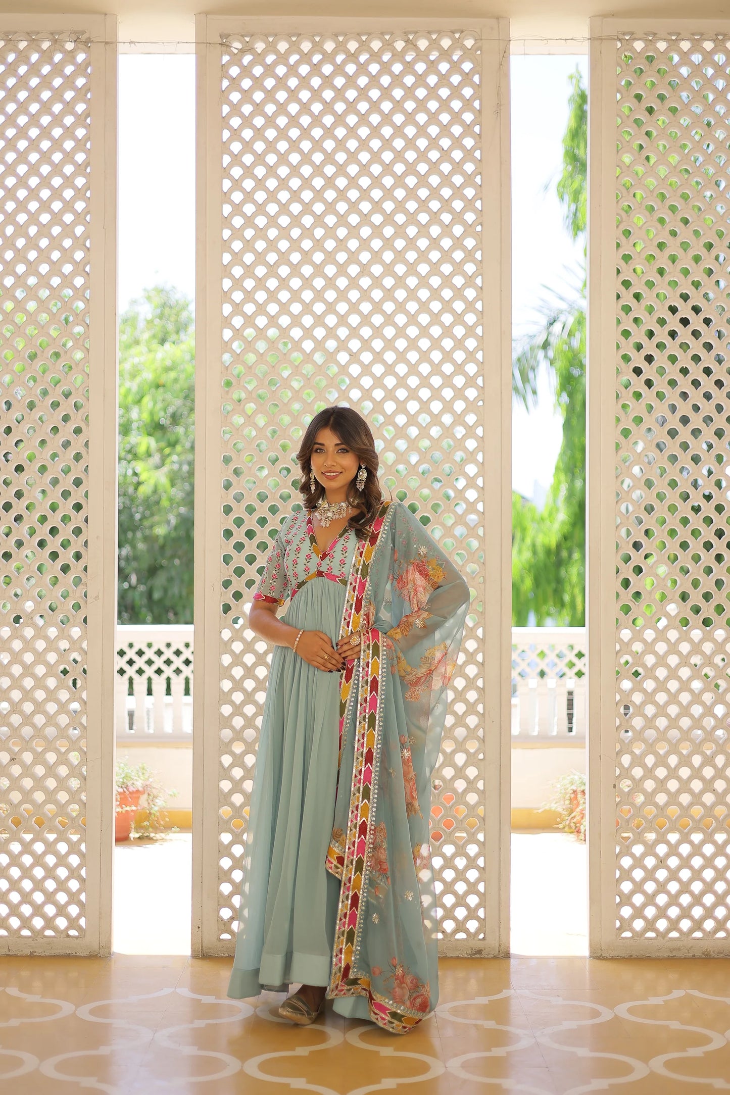 PREMIUM DESIGNER GOWN WITH DUPATTA(WARED344)