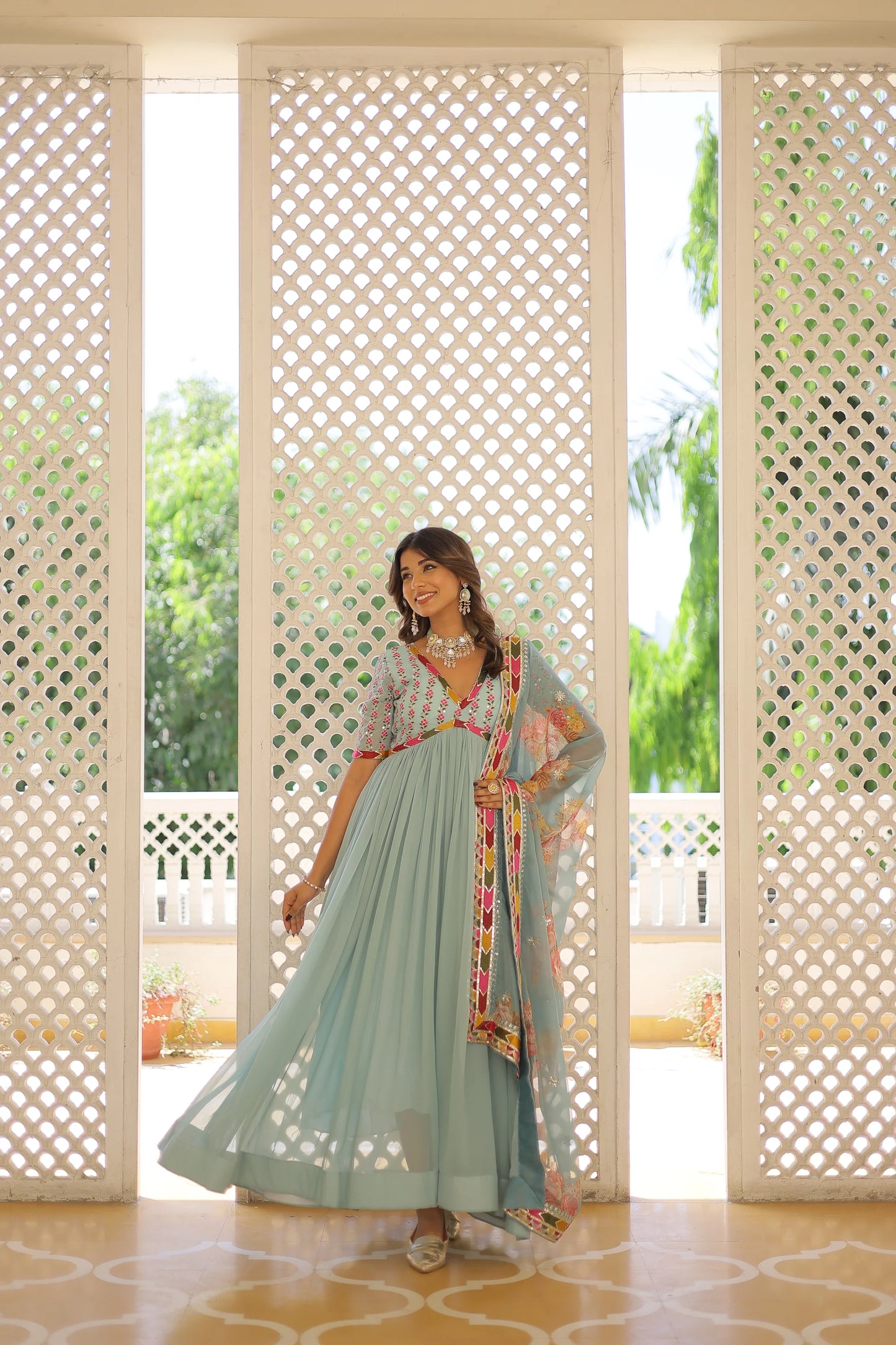 PREMIUM DESIGNER GOWN WITH DUPATTA(WARED344)