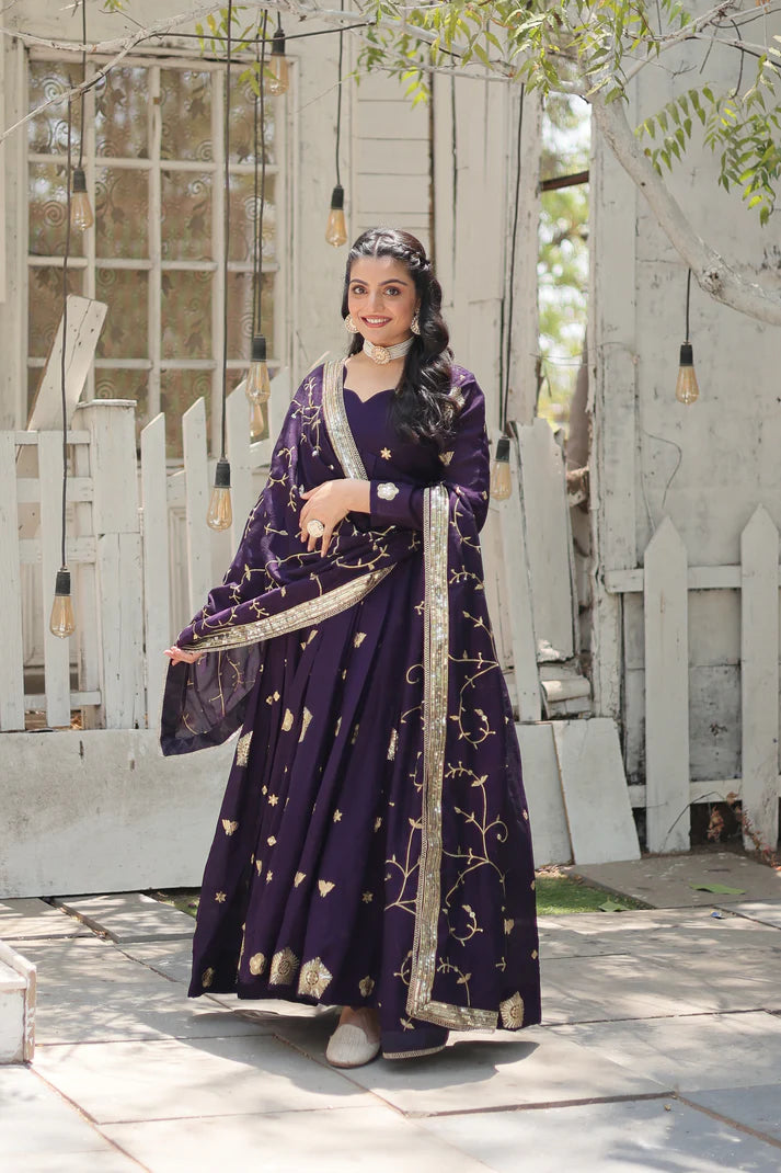 PREMIUM DESIGNER GOWN WITH DUPATTA(WD158)
