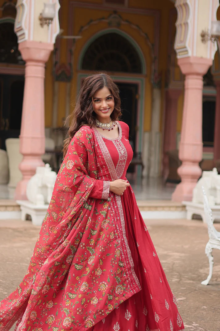 FESTIVAL SPECIAL SEQUINS EMBROIDERES GOWN WITH DUPATTA(WD22) (03)