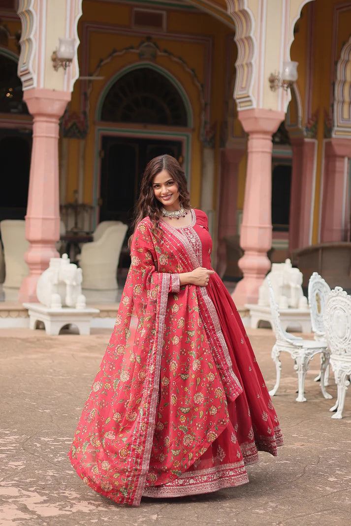 FESTIVAL SPECIAL SEQUINS EMBROIDERES GOWN WITH DUPATTA(WD22) (03)