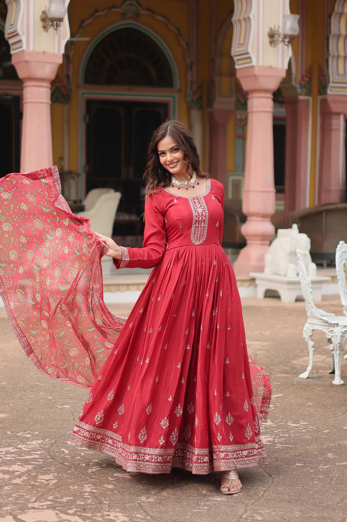 FESTIVAL SPECIAL SEQUINS EMBROIDERES GOWN WITH DUPATTA(WD22) (03)