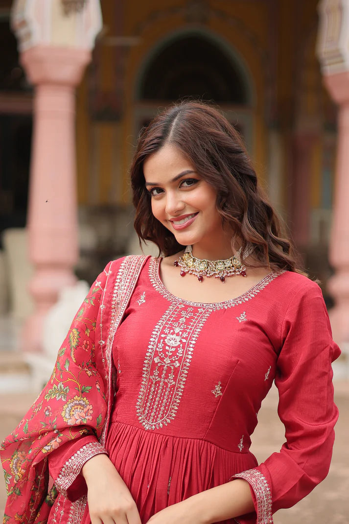 FESTIVAL SPECIAL SEQUINS EMBROIDERES GOWN WITH DUPATTA(WD22) (03)