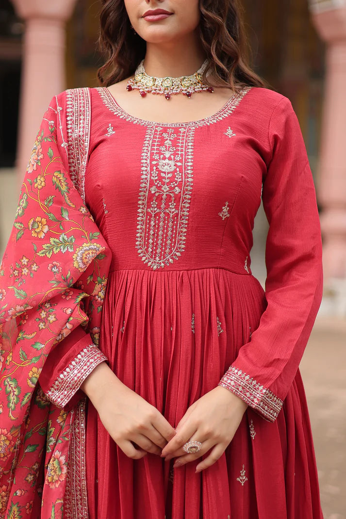 FESTIVAL SPECIAL SEQUINS EMBROIDERES GOWN WITH DUPATTA(WD22) (03)