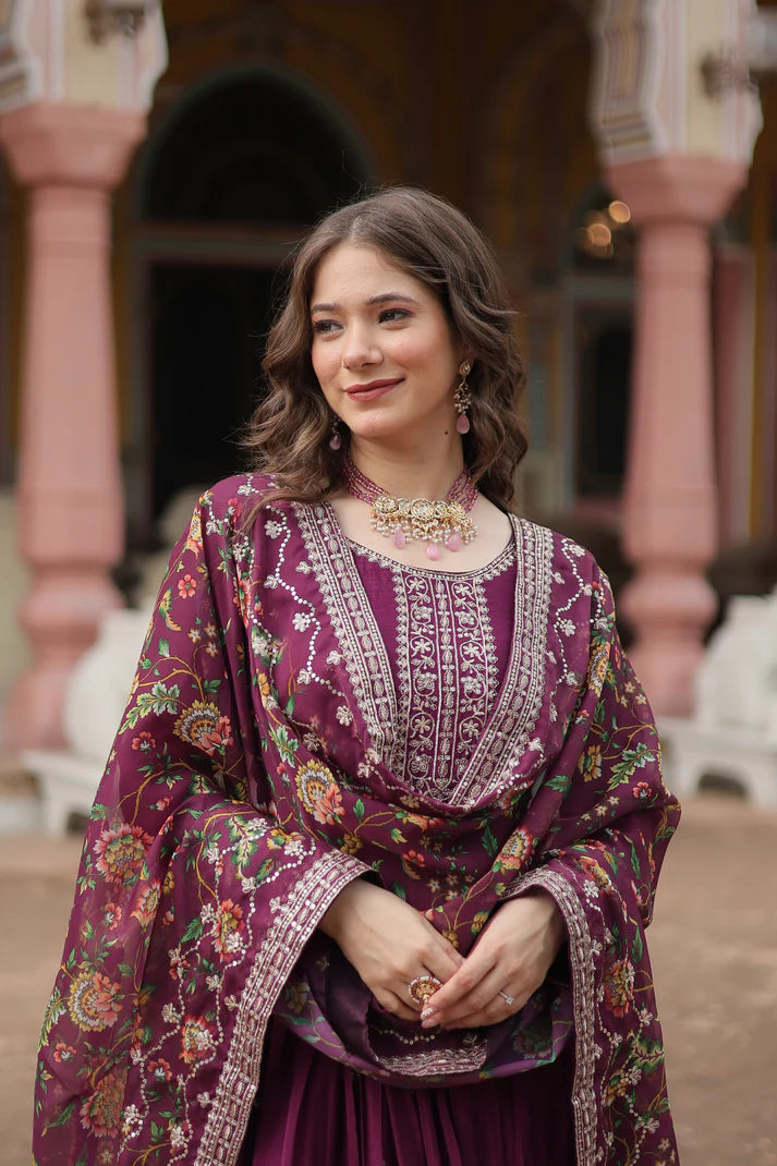 FESTIVAL SPECIAL SEQUINS EMBROIDERES GOWN WITH DUPATTA(WD22) (01)