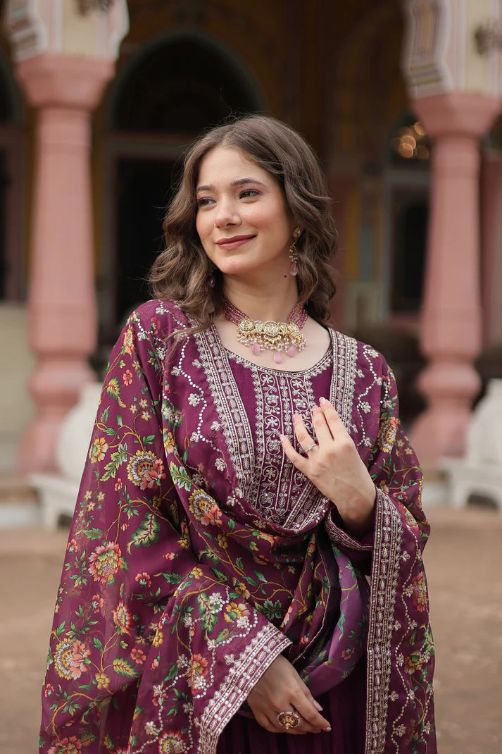 FESTIVAL SPECIAL SEQUINS EMBROIDERES GOWN WITH DUPATTA(WD22) (01)