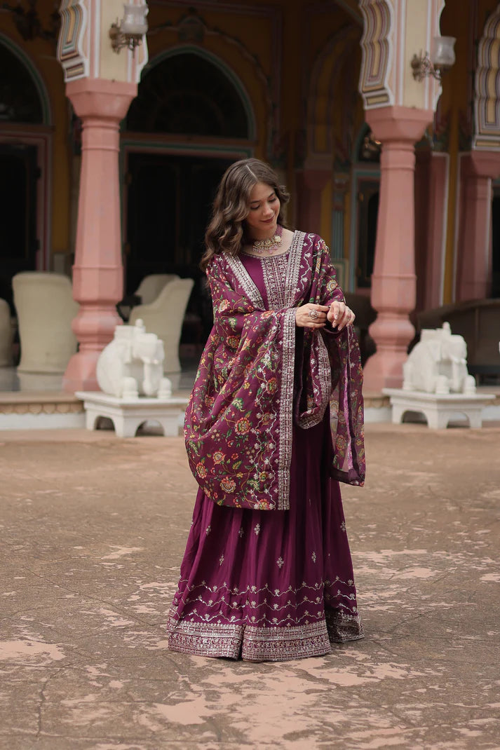 FESTIVAL SPECIAL SEQUINS EMBROIDERES GOWN WITH DUPATTA(WD22) (01)