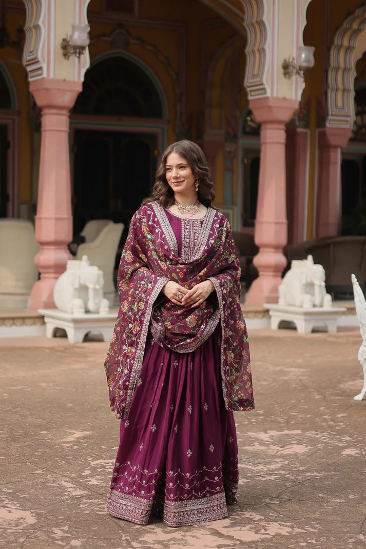 FESTIVAL SPECIAL SEQUINS EMBROIDERES GOWN WITH DUPATTA(WD22) (01)