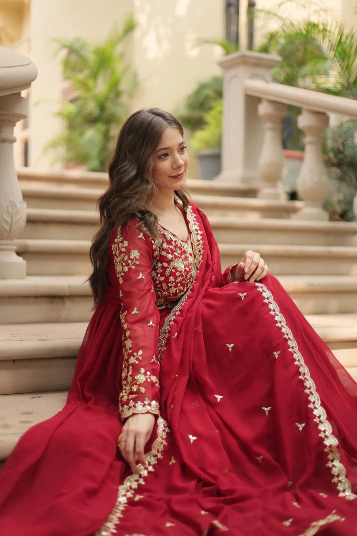 FESTIVAL SPECIAL SEQUINS EMBROIDERES GOWN WITH DUPATTA(WD13)