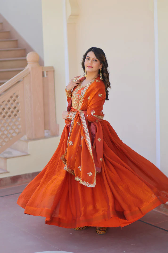 FENDY ZARI WITH SEQUINS EMBROIDERED GOWN WITH DUPATTA(WD62) (01)