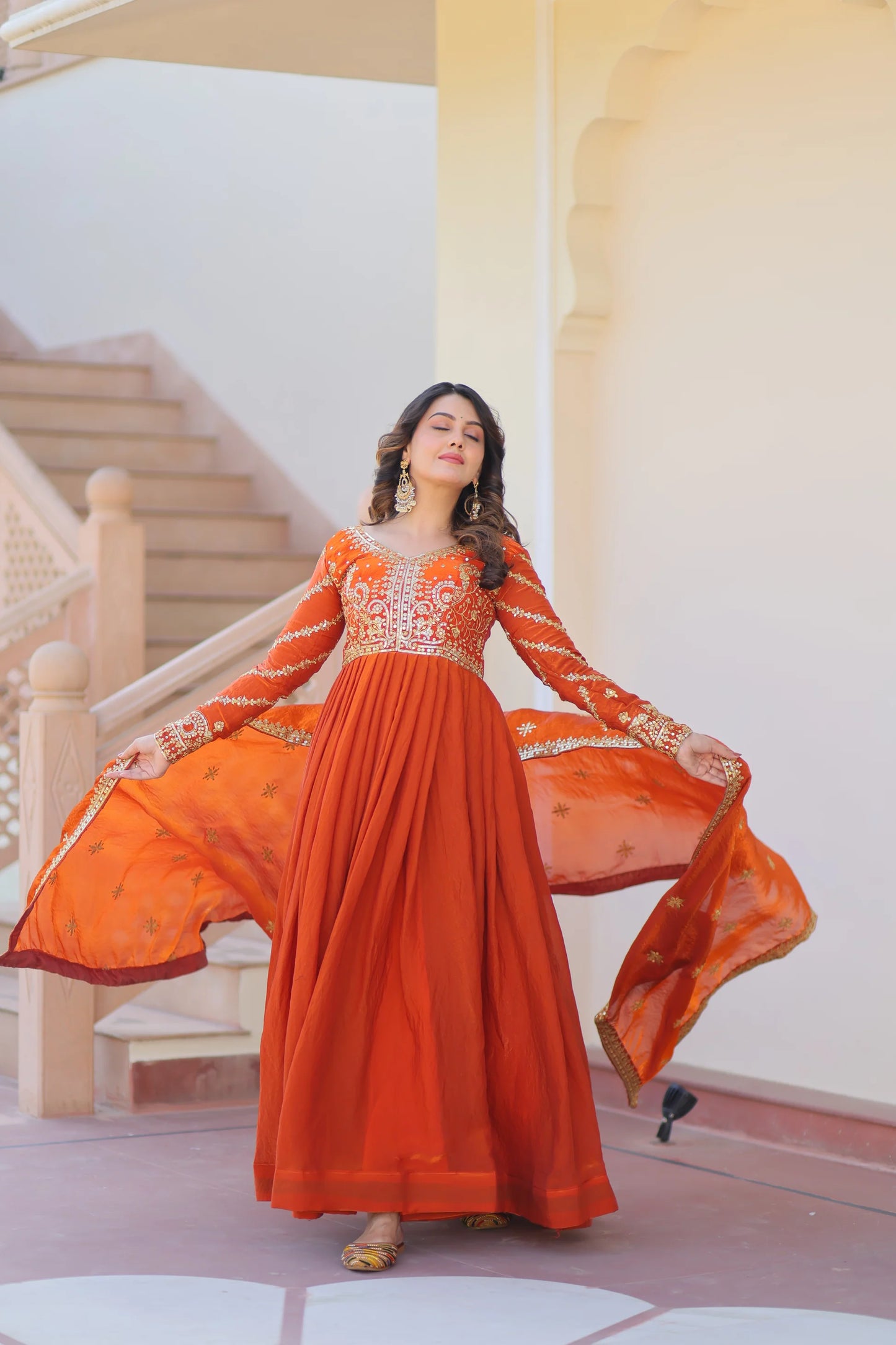 FENDY ZARI WITH SEQUINS EMBROIDERED GOWN WITH DUPATTA(WD62) (01)