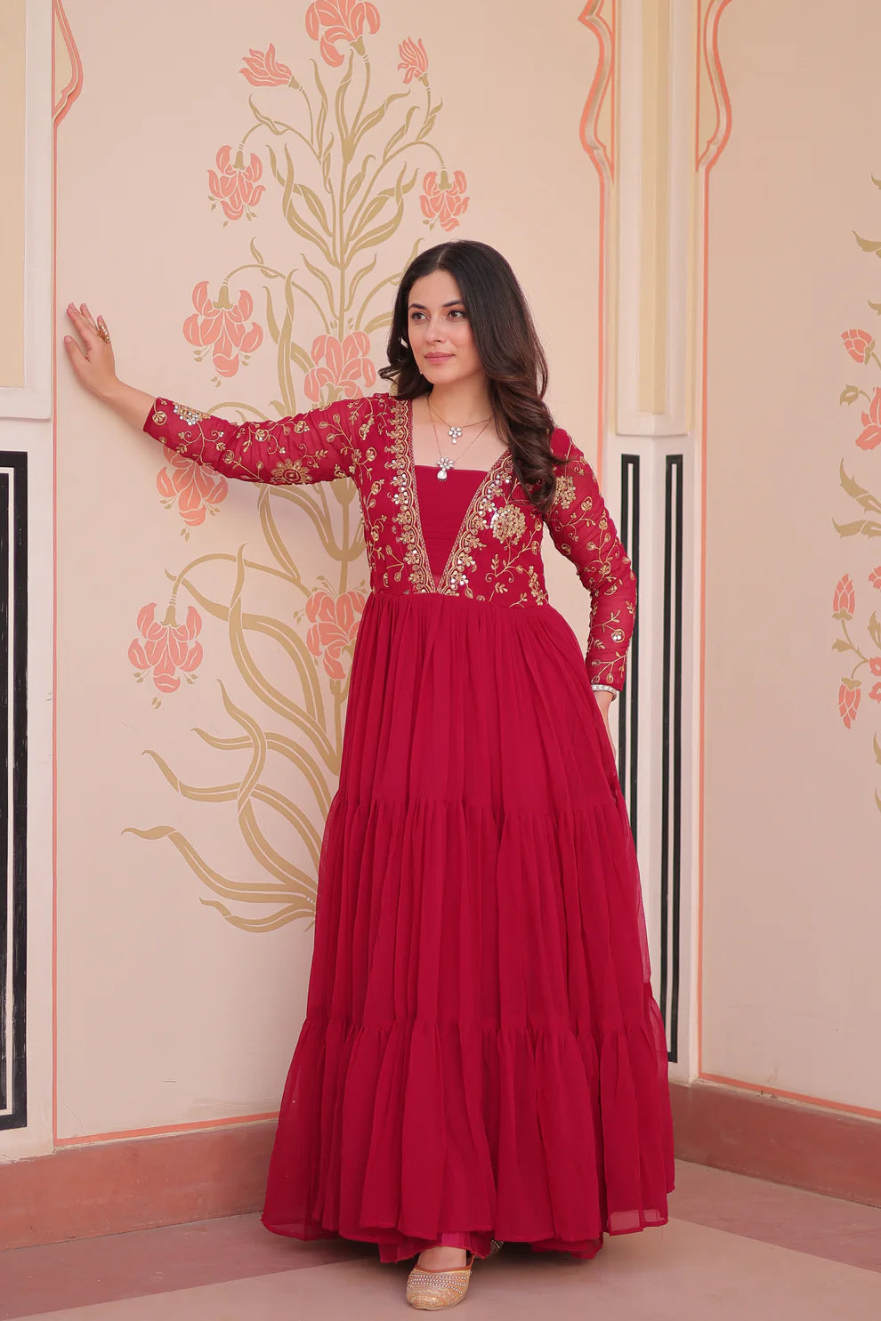 FESTIVAL SPECIAL SEQUINS AND ZARI EMBROIDERED GOWN (WD183) 02
