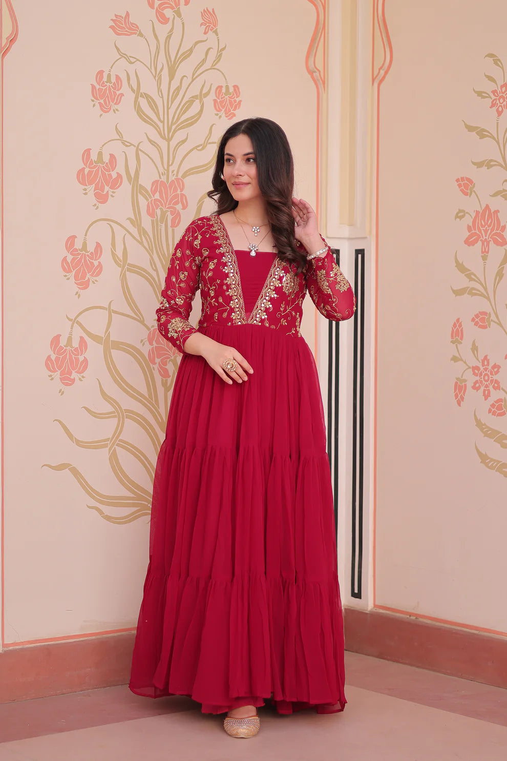 FESTIVAL SPECIAL SEQUINS AND ZARI EMBROIDERED GOWN (WD183) 02