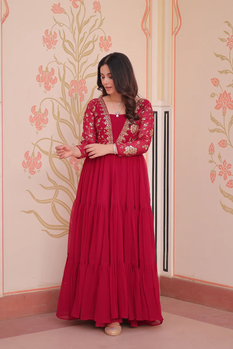 FESTIVAL SPECIAL SEQUINS AND ZARI EMBROIDERED GOWN (WD183) 02