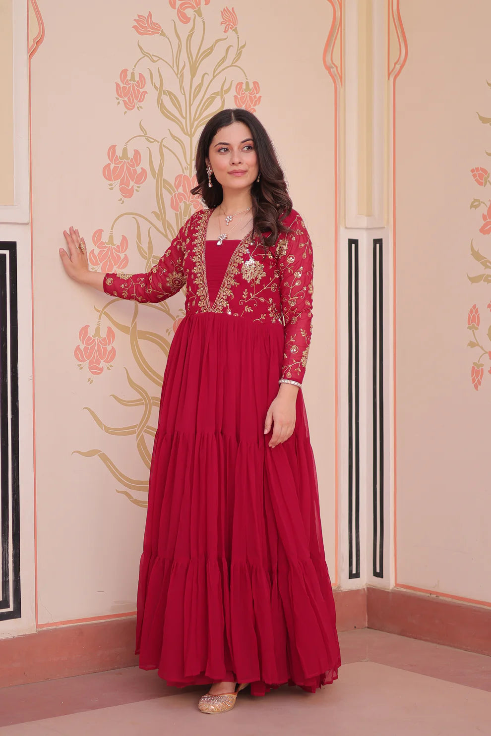 FESTIVAL SPECIAL SEQUINS AND ZARI EMBROIDERED GOWN (WD183) 02