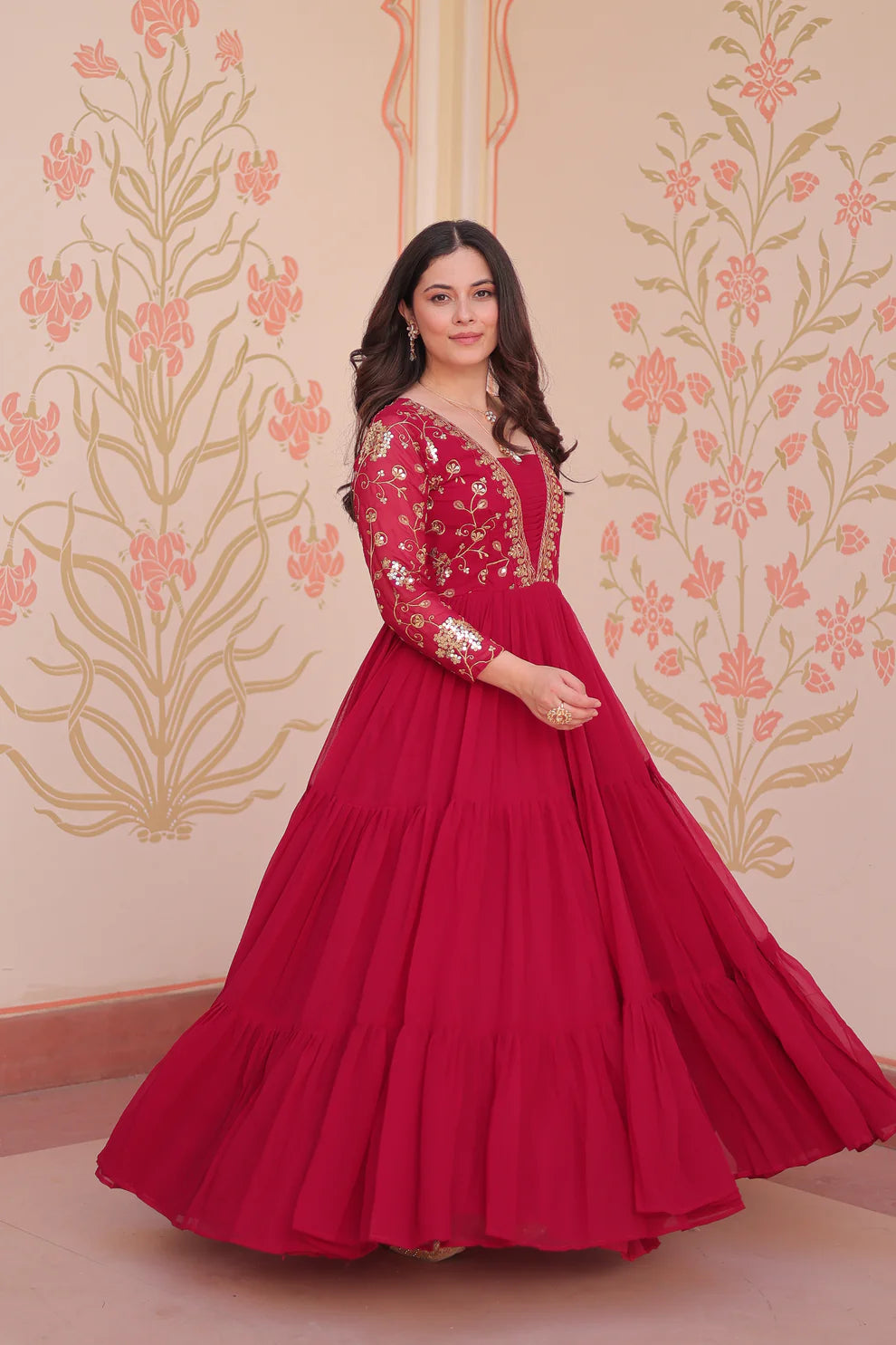 FESTIVAL SPECIAL SEQUINS AND ZARI EMBROIDERED GOWN (WD183) 02
