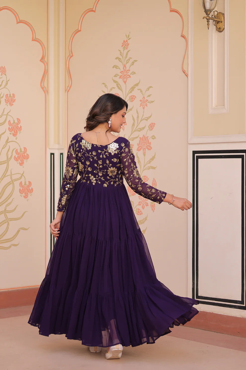 FESTIVAL SPECIAL SEQUINS AND ZARI EMBROIDERED GOWN (WD183) 01