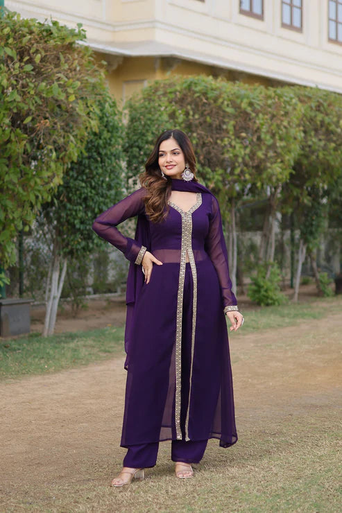 PREMIUM READYMADE KURTI WITH PANT & DUPATTA SET (WD36)