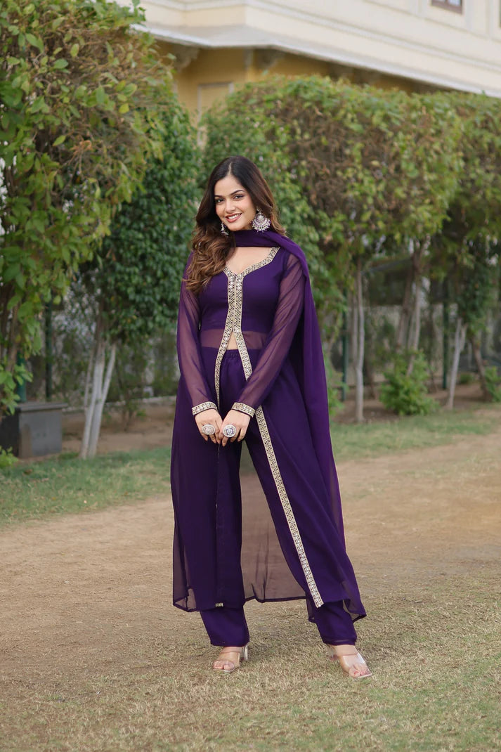PREMIUM READYMADE KURTI WITH PANT & DUPATTA SET (WD36)