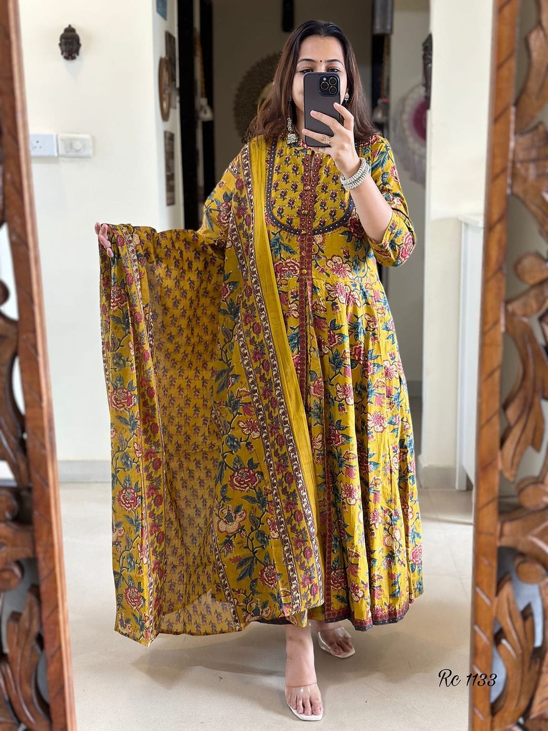 Presenting New Cotton Festival Collection In Pure Cotton With Hand And Adda mirror Work kurti And pant Dupatta Set Fully Stitched Ready To Wear 🔥😍🥰(WARED237)