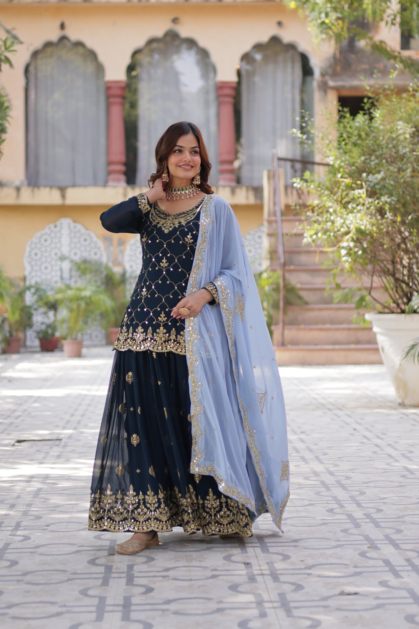 .π PREMIUM DESIGNER READYMADE KURTI-PLAZOO-DUPATTA COLLECTIONS. π₯°