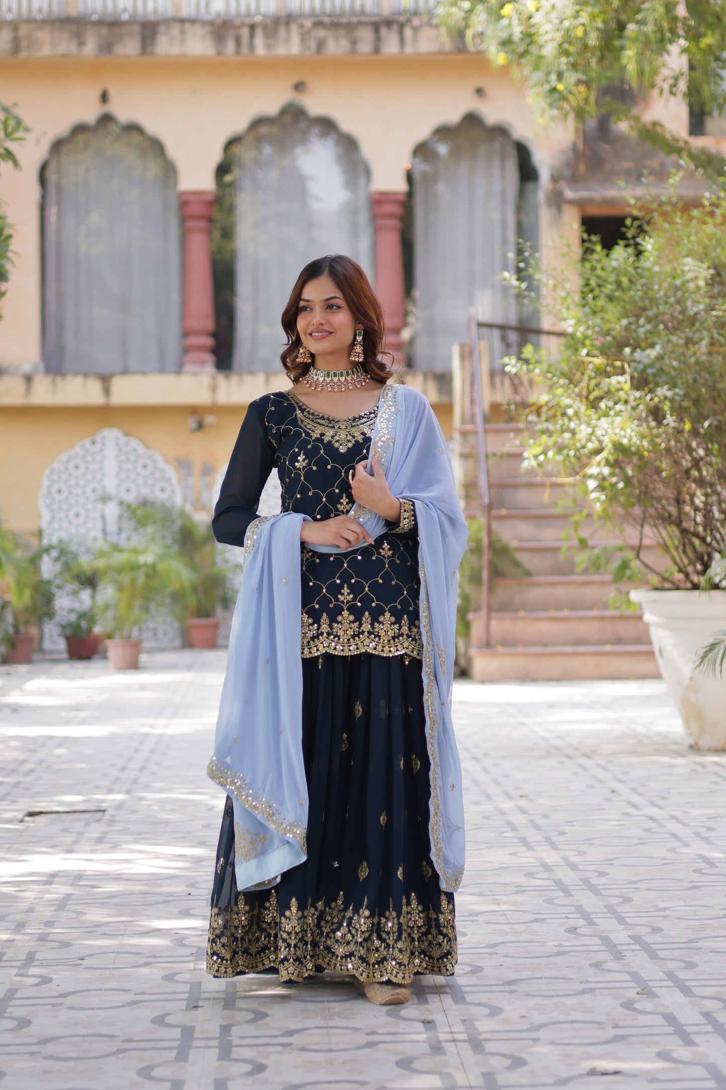 .π PREMIUM DESIGNER READYMADE KURTI-PLAZOO-DUPATTA COLLECTIONS. π₯°