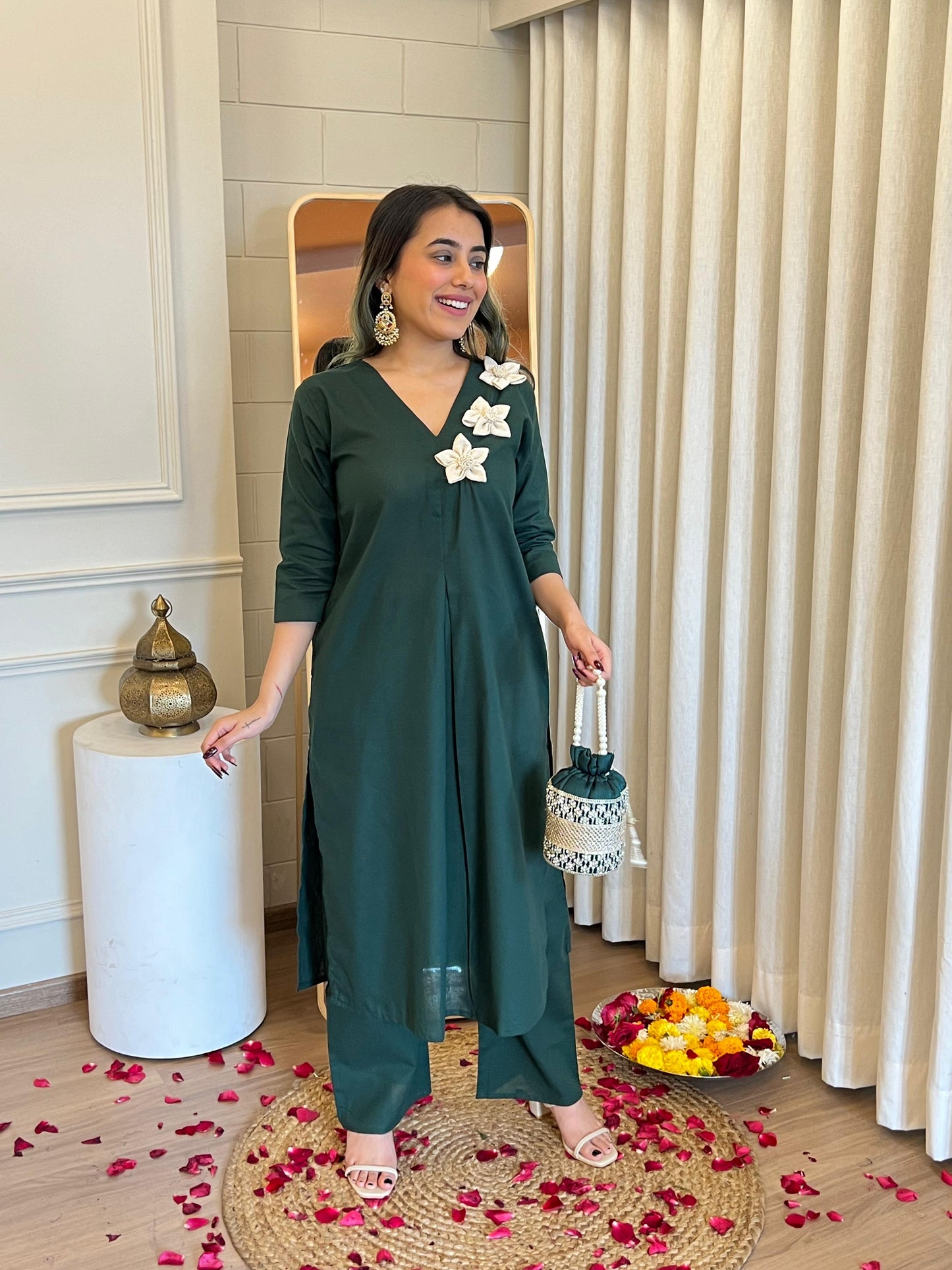 Premium *cotton slub fabric When it comes to comfort and style no one can beat Presenting slub cotton kurta set ✨(WARED34)