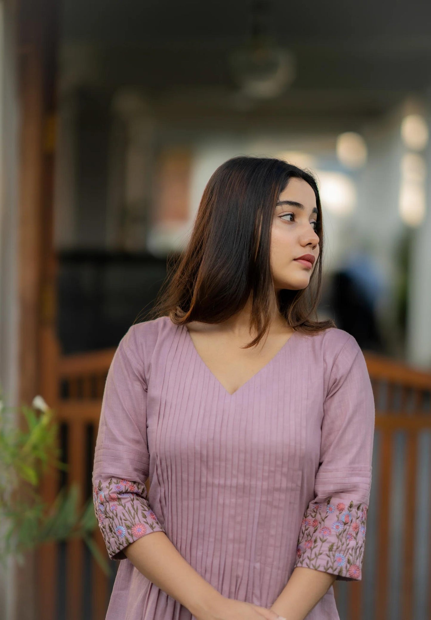 💥Launching Cotton dress with floral embroidery and Printex detailing on yoke and sleeves💥 (WACD20)