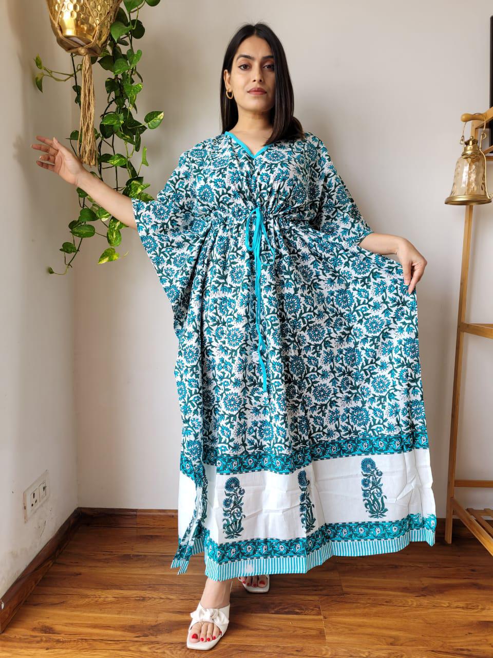 Exclusive New Added Hand Block printed KAFTAN 🔸️Authentic PRINT, with natural colours.