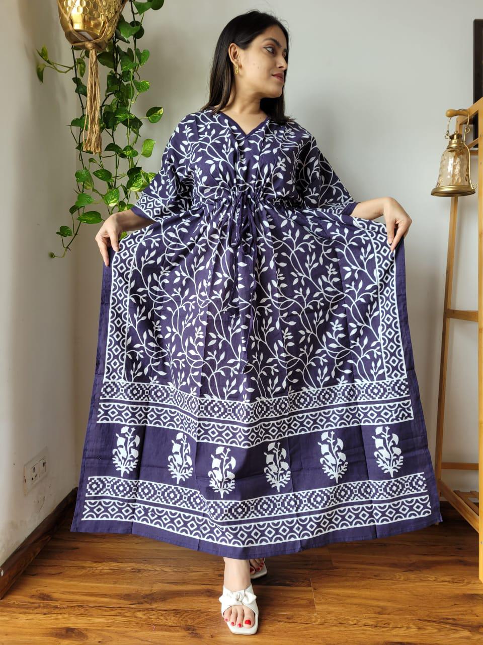 Exclusive New Added Hand Block printed KAFTAN 🔸️Authentic PRINT, with natural colours.