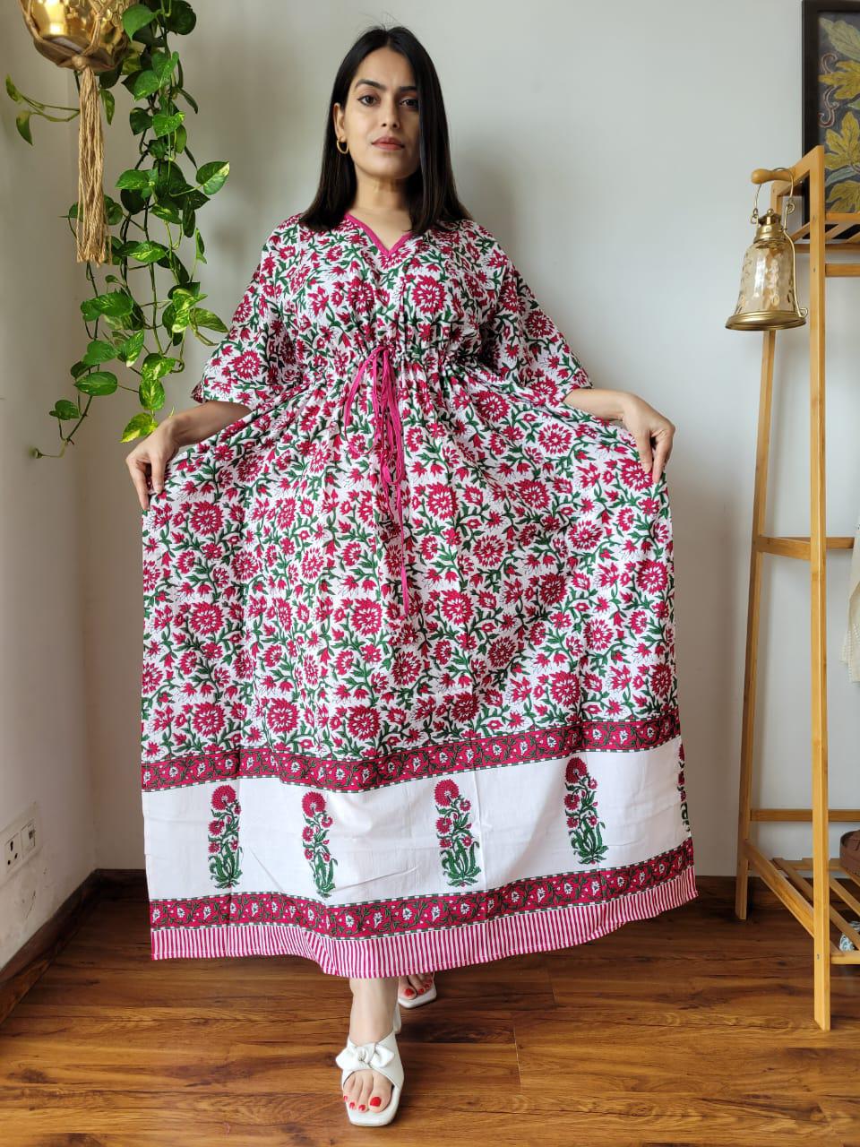 Exclusive New Added Hand Block printed KAFTAN 🔸️Authentic PRINT, with natural colours.