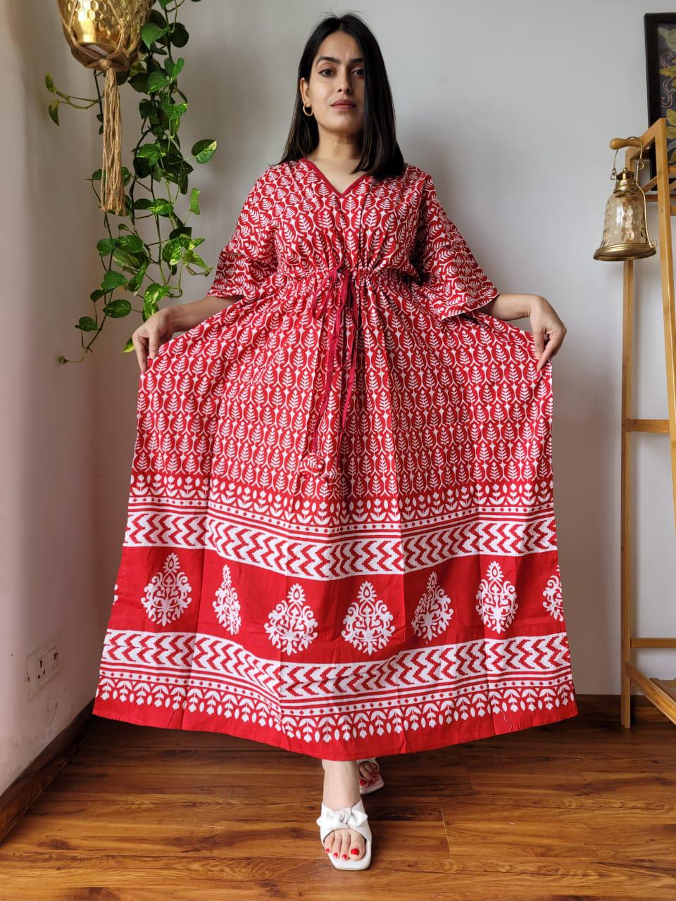 Exclusive New Added Hand Block printed KAFTAN 🔸️Authentic PRINT, with natural colours.