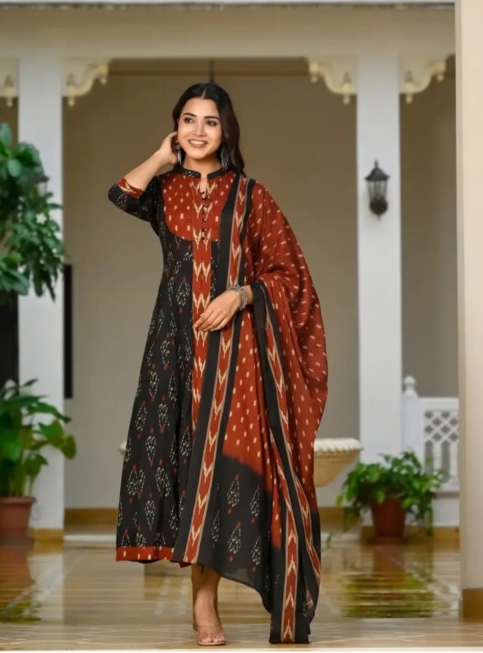 Double Layer Anarkali Kurti With Front Dori For Style and Amazing Flair 💖(WARED387)