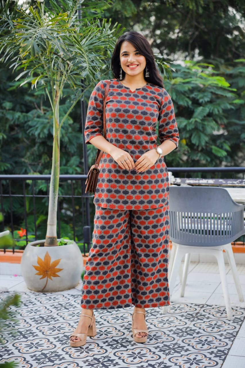 👉 *Presenting Beautifully cord set Cotton kurta set Pure cotton(WARED390)