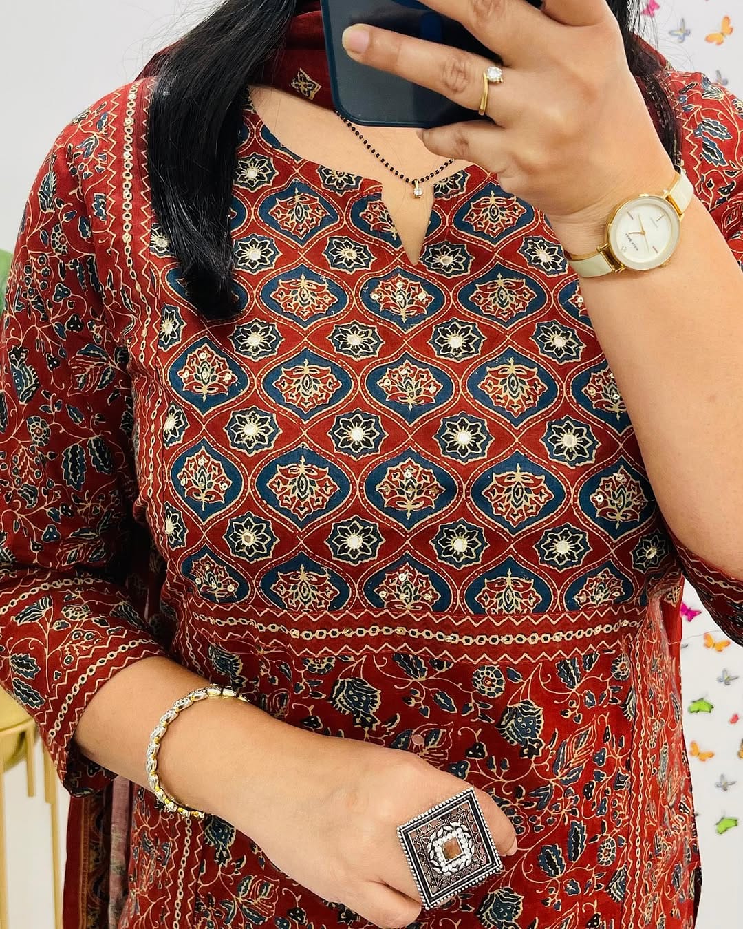 β NEW FULL COTTON PRINT HAND WORK STRAIGHT KURTI PANT MALMAL DUPATTA ARRIVAL ππ(WARED396)