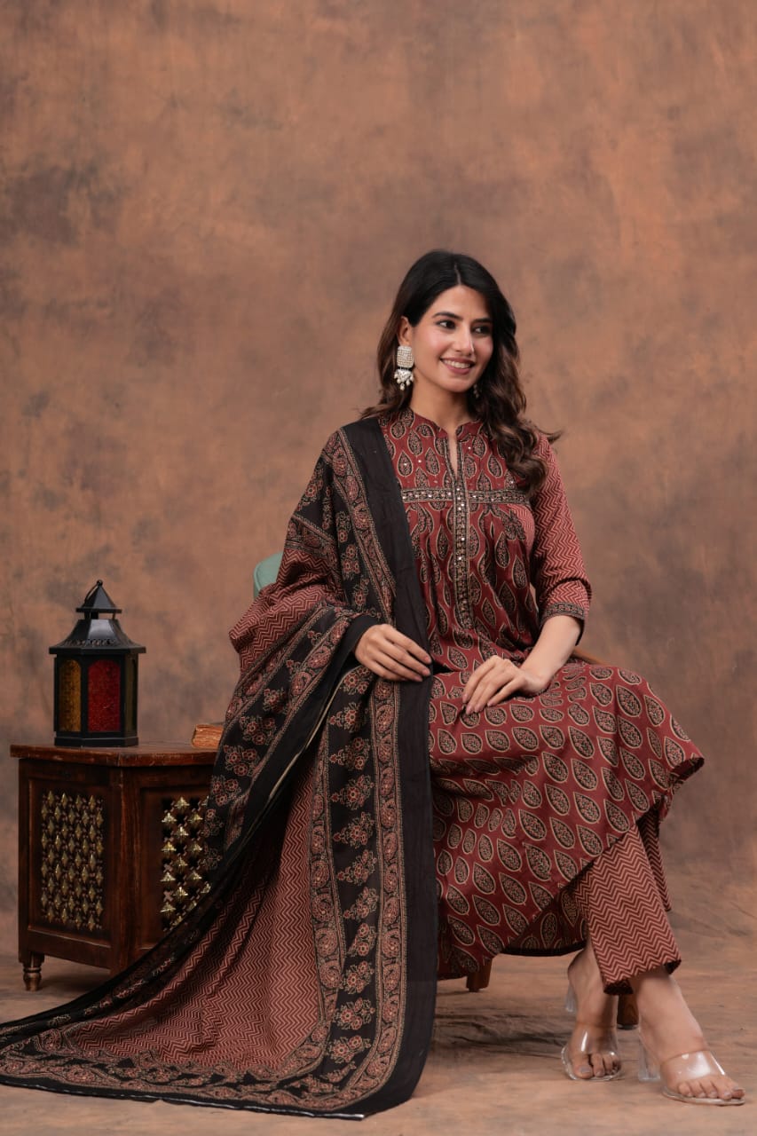 New launch 🆕 Printex kurti with pant and dupatta(WARED401)