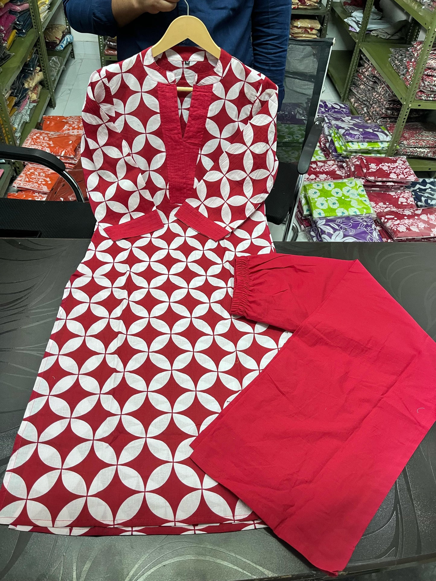 Pure Cotton Kurta Pant plazo in Beautiful Floral Prints. Must Have in Your Wardrobe For Your Daily Wear Office Wear(WACD75)