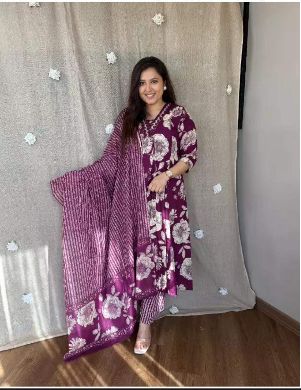 🌹🌹Pure fine Cotton fabric Havy Embroidery Work Kurti with Pant with cotton 100-100 Dupatta🌹🌹