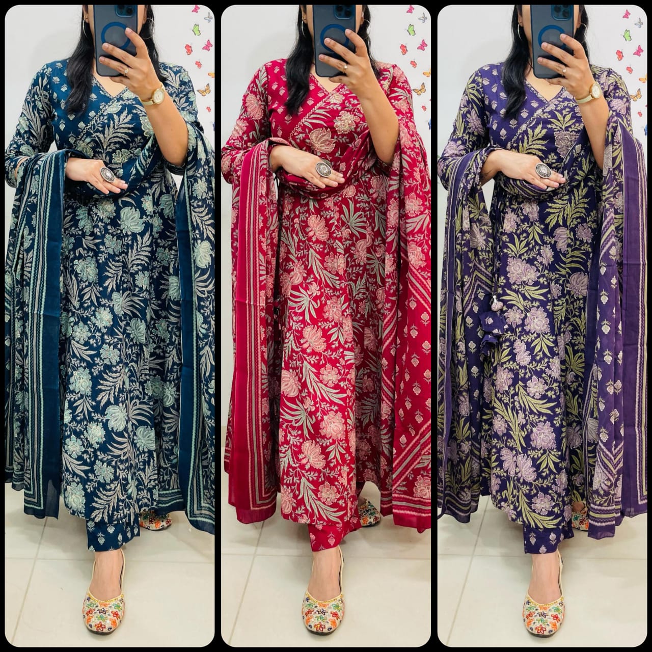 New Anarkali kurta set with Angrakha style (WARED453)