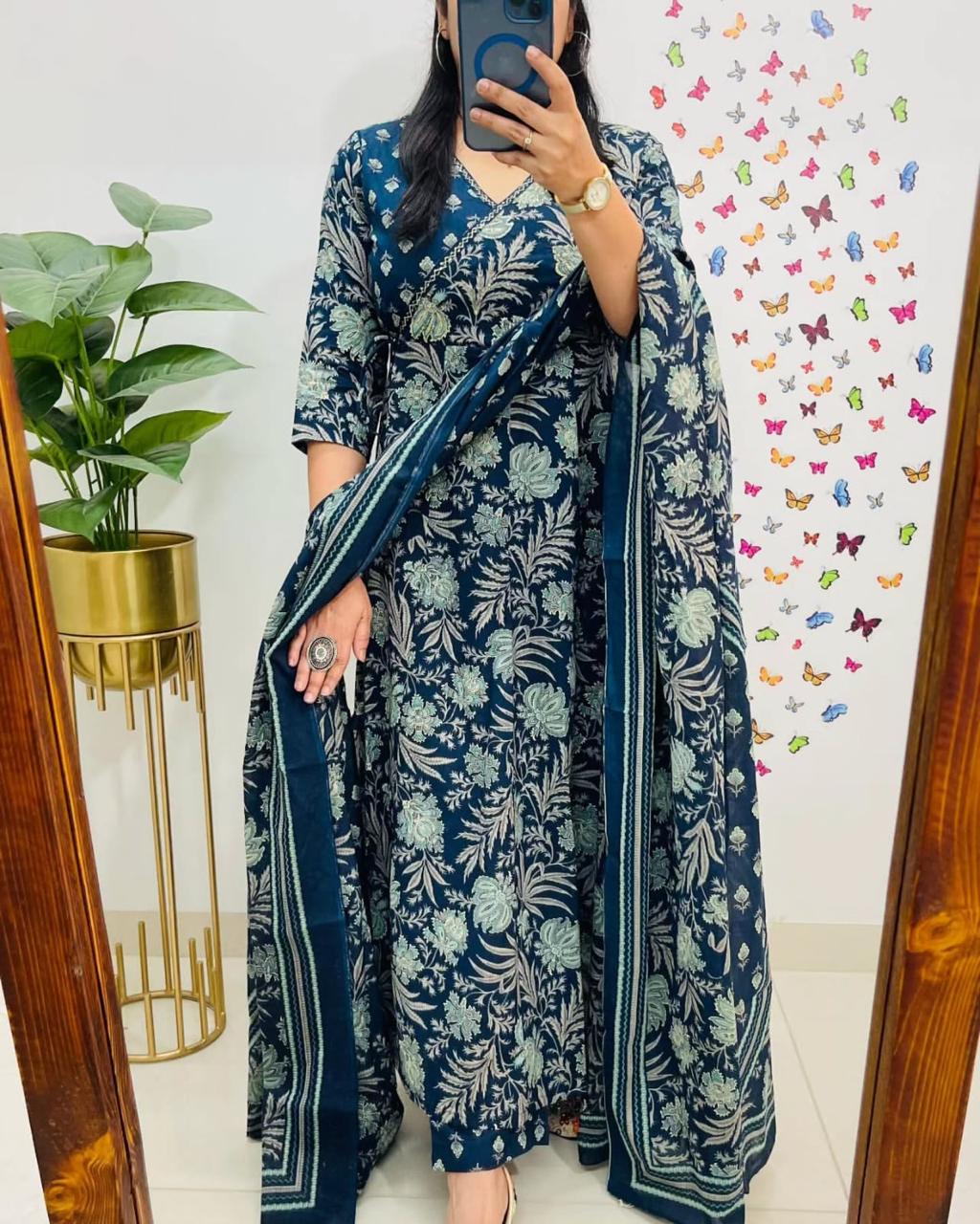 New Anarkali kurta set with Angrakha style (WARED451)