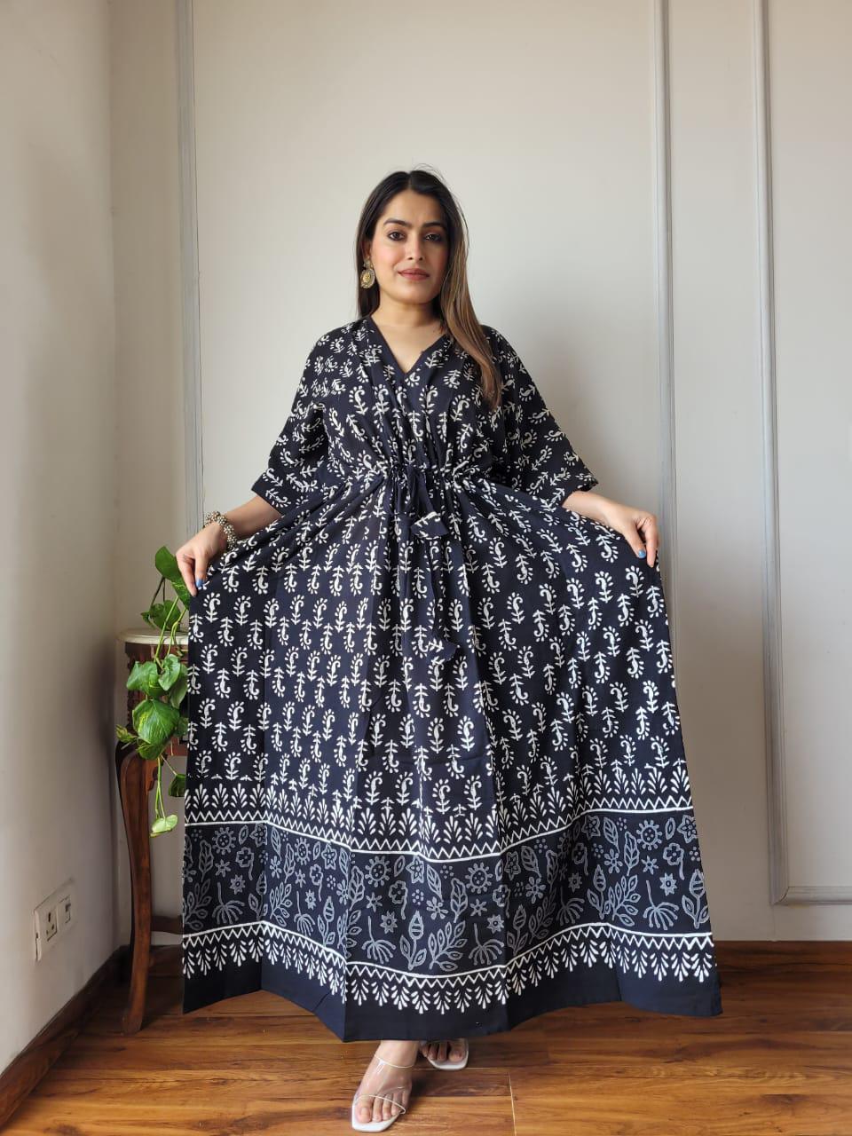 Exclusive New Added Hand Block printed KAFTAN 🔸️Authentic PRINT, with natural colours88