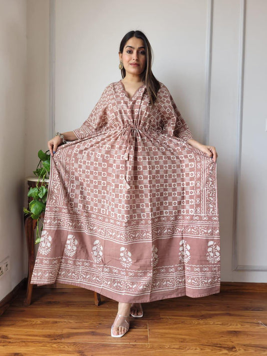 Exclusive New  Added Hand Block printed KAFTAN 🔸️Authentic PRINT, with natural colours83