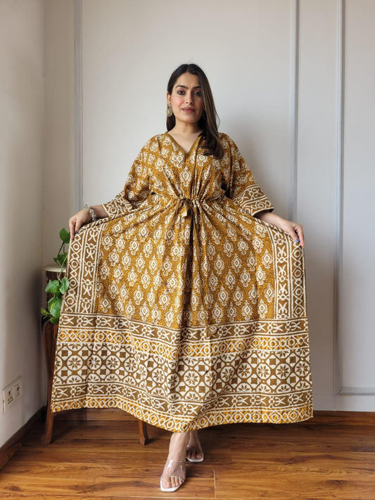 Exclusive New  Added Hand Block printed KAFTAN 🔸️Authentic PRINT, with natural colours71