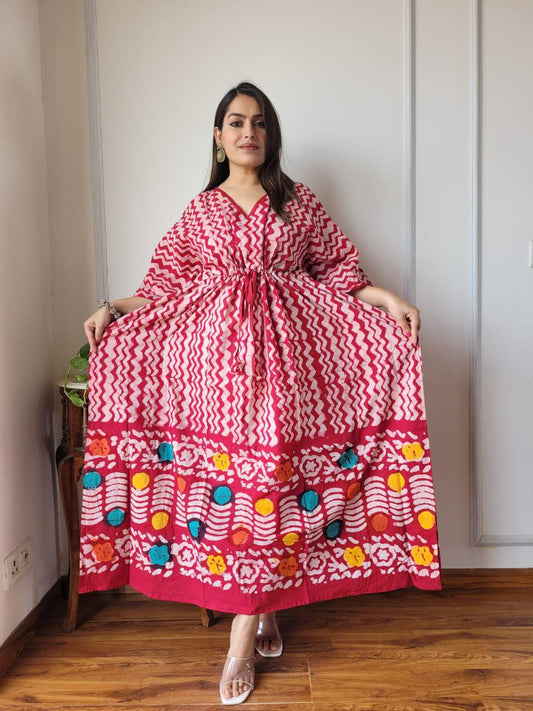 Exclusive New  Added Hand Block printed KAFTAN 🔸️Authentic PRINT, with natural colours65