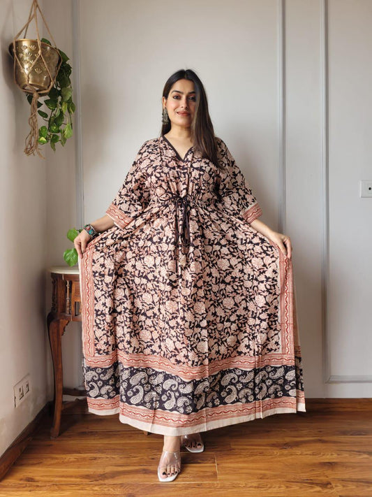 Exclusive New  Added Hand Block printed KAFTAN 🔸️Authentic PRINT, with natural colours63