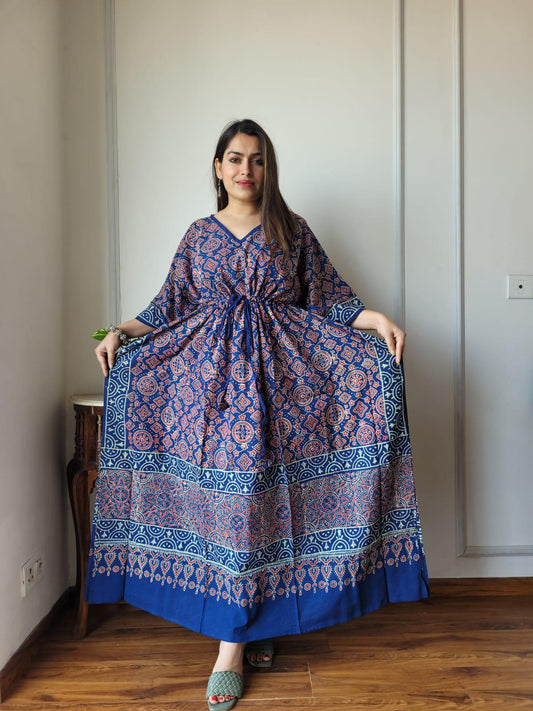 Exclusive New  Added Hand Block printed KAFTAN 🔸️Authentic PRINT, with natural colours57