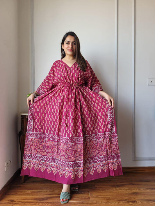 Exclusive New  Added Hand Block printed KAFTAN 🔸️Authentic PRINT, with natural colours56