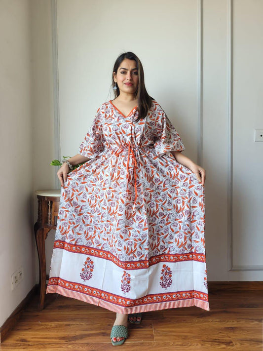Exclusive New  Added Hand Block printed KAFTAN 🔸️Authentic PRINT, with natural colours.53
